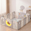 Манеж UNIX Kids DeLuxe V2 / Делюкс серый 150 x 180 см, с баскетбольным кольцом и ковриком