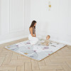 Манеж UNIX Kids Deluxe / Делюкс серый180 x 200 см, с баскетбольным кольцом и ковриком