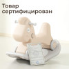 Лошадка-качалка-беговел UNIX Kids бежевый, серый