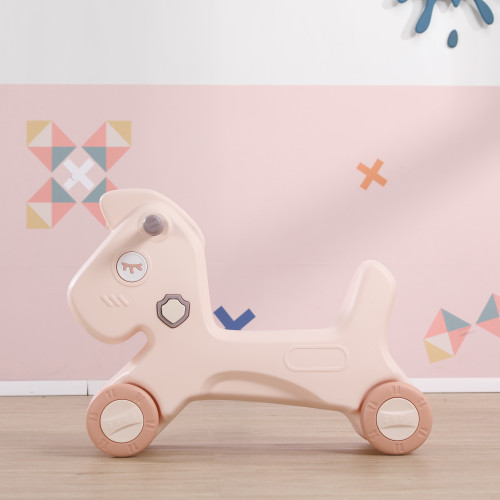 Лошадка-качалка-беговел UNIX Kids розовый