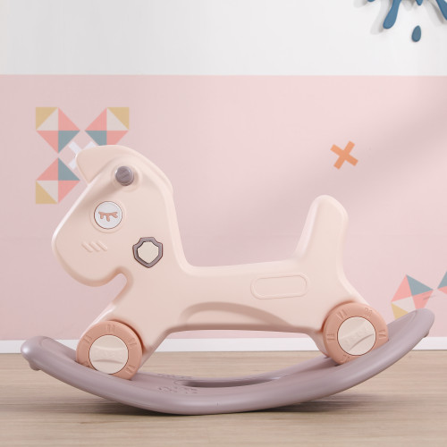 Лошадка-качалка-беговел UNIX Kids розовый