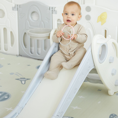 Манеж UNIX Kids Supreme Space / Премиальный 200x200 см серый