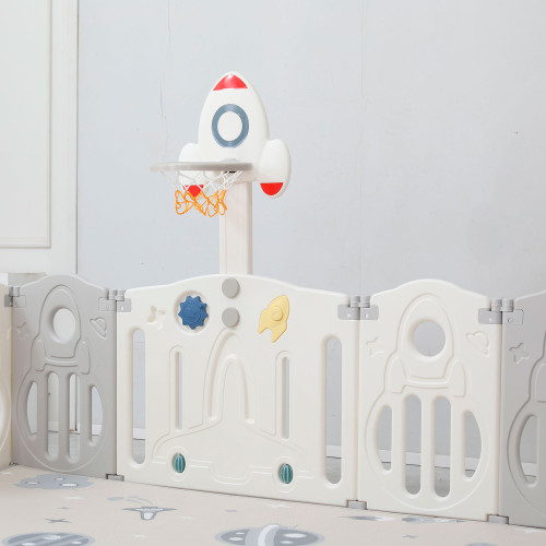 Манеж UNIX Kids Supreme Space / Премиальный 200x200 см серый