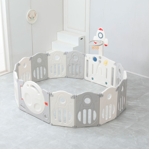 Манеж UNIX Kids Supreme Space / Премиальный 200x200 см серый