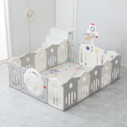 Манеж UNIX Kids Supreme Space / Премиальный 200x200 см серый