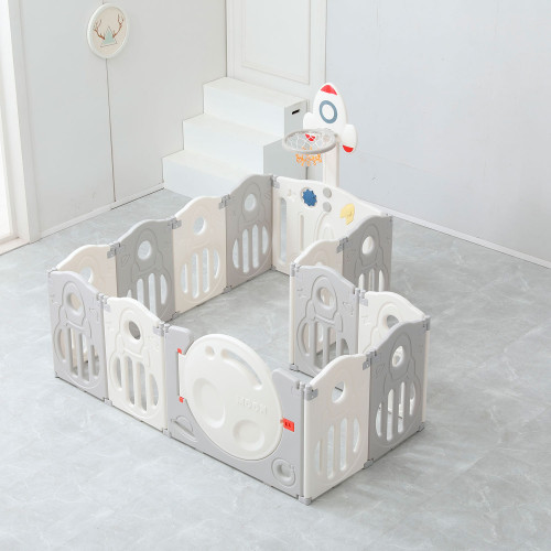 Манеж UNIX Kids Supreme Space / Премиальный 200x240 см серый