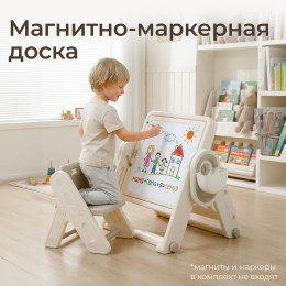 Развивающий детский стол со стульчиком 4 в 1 UNIX Kids Lego / Лего бежевый