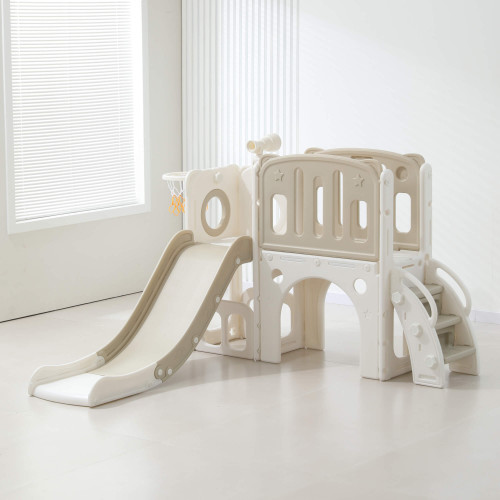 Игровой комплекс с горкой UNIX Kids Star / Звезда бежевый