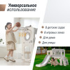 Игровой комплекс с горкой UNIX Kids Star / Звезда серый