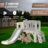 Игровой комплекс с горкой UNIX Kids Star / Звезда серый