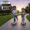 Самокат UNIX Kids Light с подсветкой, зеленый