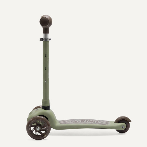 Самокат UNIX Kids Light с подсветкой, зеленый