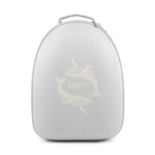 Самокат UNIX Kids Backpack Ocean / Океан с рюкзаком серый