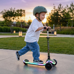 Самокат UNIX Kids Urban городской, зеленый
