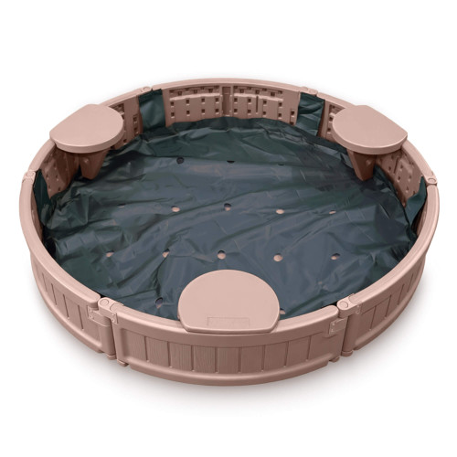 Песочница UNIX Kids Round круглая 120 см коричневый