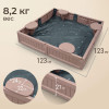 Песочница UNIX Kids Square квадратная 123 х 123 см коричневый