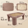 Песочница UNIX Kids Table / стол с крышкой 96 х 66 см коричневый