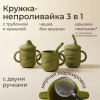 Набор посуды для кормления UNIX Kids Dino / Дино 9 предметов, зеленый
