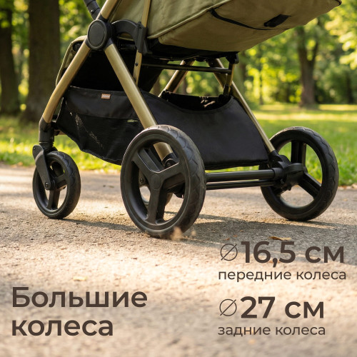 Коляска прогулочная UNIX Kids Vento / Венто оливковый
